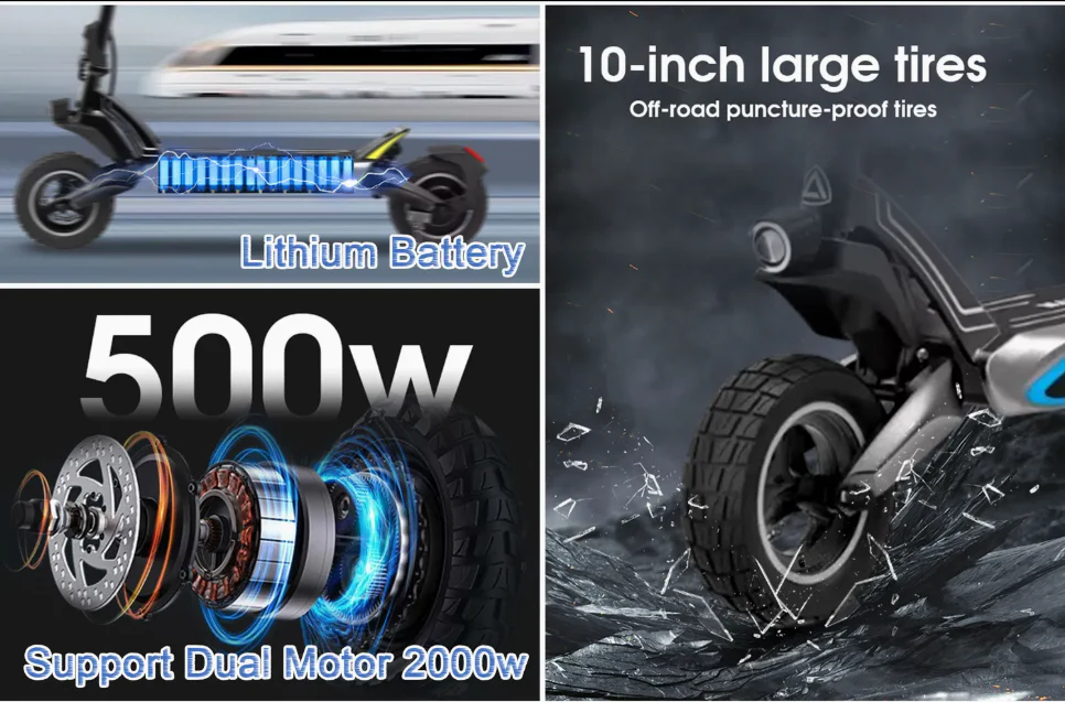 ESA GTR Electric Scooter –  1000 W Peak Power , Off-Road BEAST; Urban Ready.